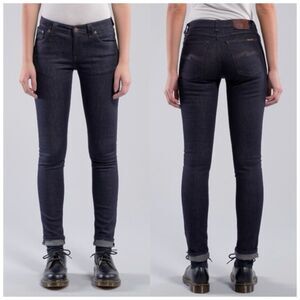 Nudie Jeans Skinny Lin Dry Steel – Slim Fit Raw Denim
